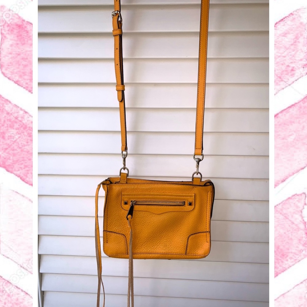 Rebecca Minkoff Regan Leather Gold Crossbody
